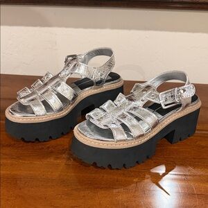 Dolce Vita Metallic Silver Sandals